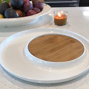 Large Tray with Bamboo Board. New. No tag